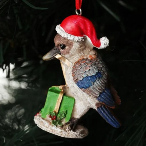 Kookaburra Australiana Christmas Tree Decoration - Green Present Fashion