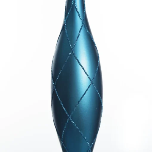 Large Blue Christmas Long Drop Decoration - Set of 3 Discount