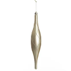 Large Champagne Christmas Long Drop Decoration - Set of 3 Flash Sale