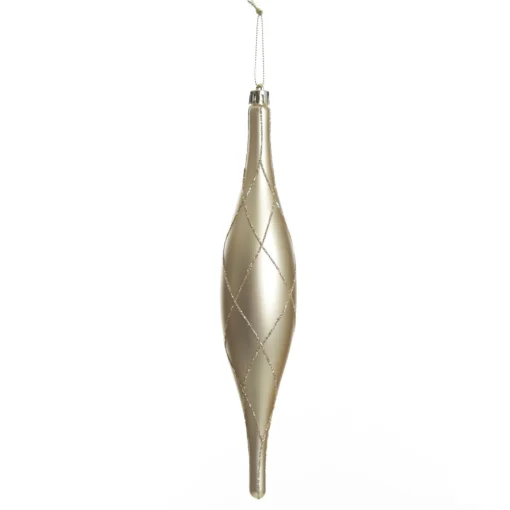 Large Champagne Christmas Long Drop Decoration - Set of 3 Flash Sale