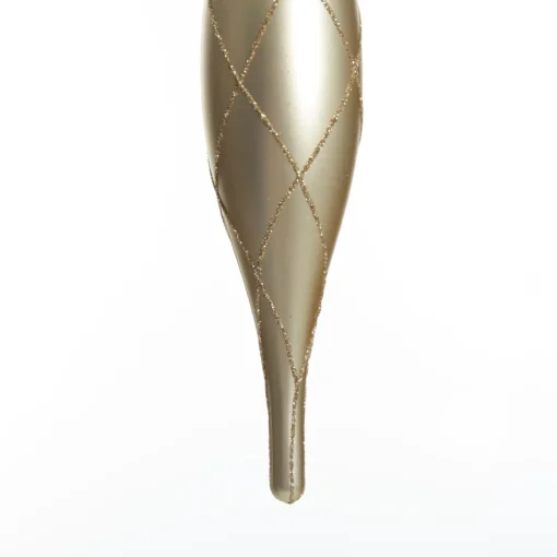 Large Champagne Christmas Long Drop Decoration - Set of 3 Flash Sale