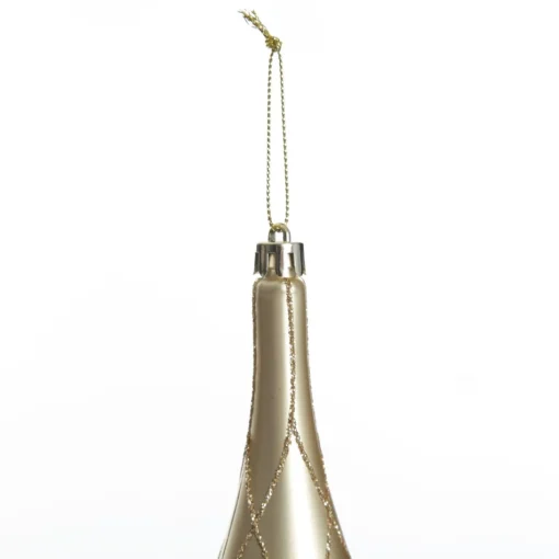 Large Champagne Christmas Long Drop Decoration - Set of 3 Flash Sale