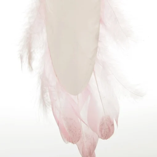 Large Elegant Pink Velvet Bird with Sequins and Feather Tail Store