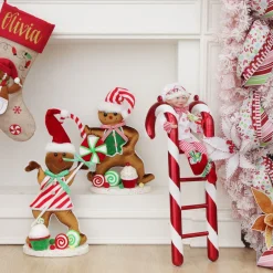 Large Gingerbread Boy with Candy Cane Christmas Ornament Online