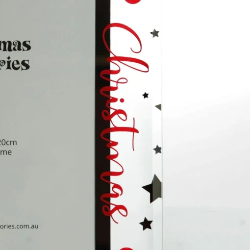 Large Glass Christmas Photo Frame - Stars and Baubles Best