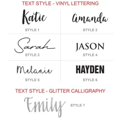 Large Glitter Arched Edge Name Tag Hot