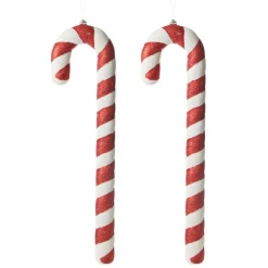 Large Glitter Candy Cane Decorations - Set of 2 Online