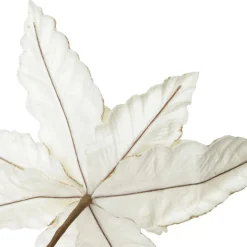 Large Ivory Poinsettia Flower Pick with Gold Glitter Trim Best