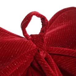 Large Padded Burgundy Velvet Bow Cheap
