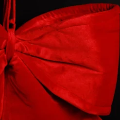 Large Padded Red Velour Bow Cheap