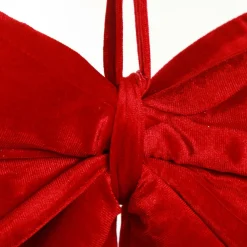 Large Padded Red Velour Bow Cheap