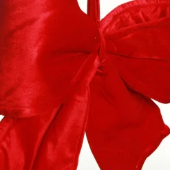Large Padded Red Velour Bow Cheap