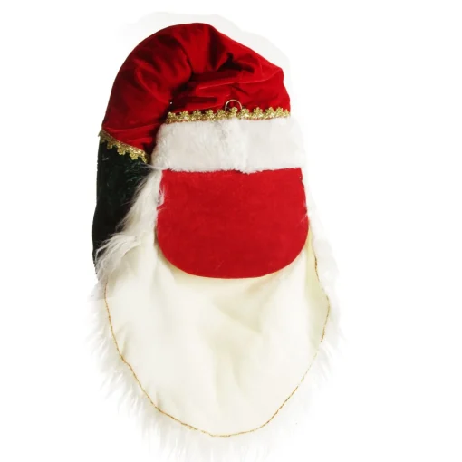 Large Santa Head with Red and Green Christmas Wall Hanging Cheap