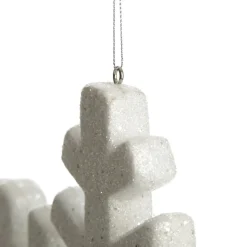 Large White Glitter Hanging Snowflake Shop