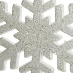 Large White Glitter Hanging Snowflake Shop
