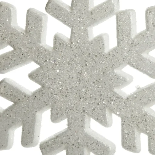 Large White Glitter Hanging Snowflake Shop