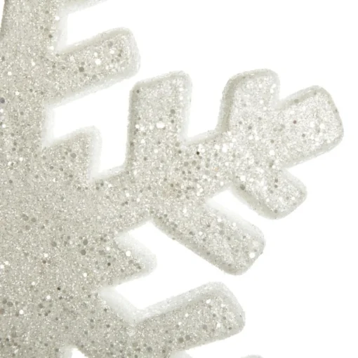 Large White Glitter Hanging Snowflake Shop