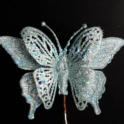 Light Blue Glitter Butterfly Clip Sale