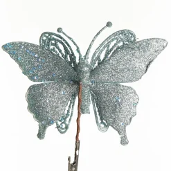 Light Blue Glitter Butterfly Clip Sale
