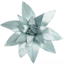 Light Blue Lily Flower Stem with Glitter Trim Shop