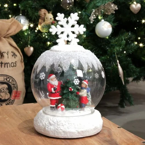 Light Up Musical Santa Globe Shop