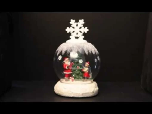 Light Up Musical Santa Globe Shop