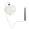 Lightup Clear Glass Glitter Bauble Sale