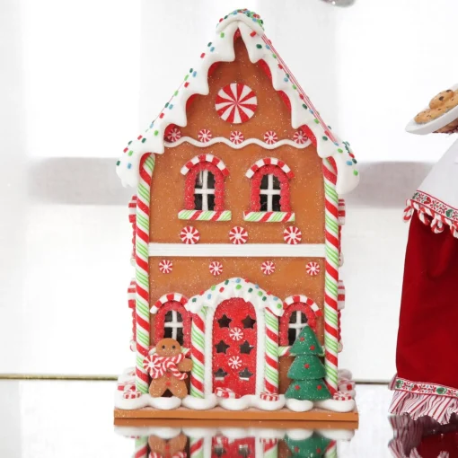 Lightup Gingerbread House Christmas Ornament New