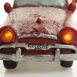 Lightup Santa in Car with Christmas Tree on Roof Ornament Best