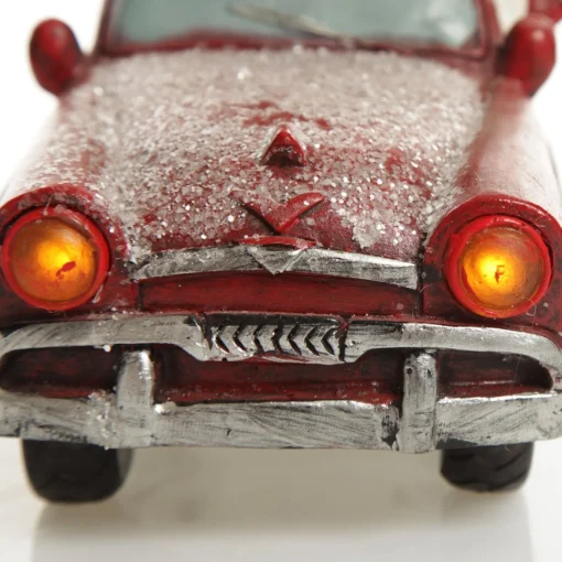Lightup Santa in Car with Christmas Tree on Roof Ornament Best