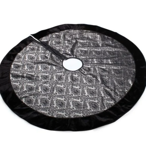 Luxe Damask Jacquard Christmas Tree Skirt Store