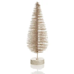 Medium Champagne Glitter Bottle Brush Christmas Tree Discount