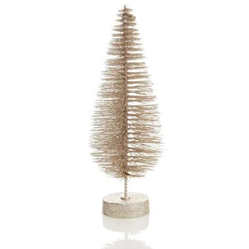 Medium Champagne Glitter Bottle Brush Christmas Tree Discount
