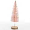 Medium Coral Wire Christmas Tree with Wood Base Discount
