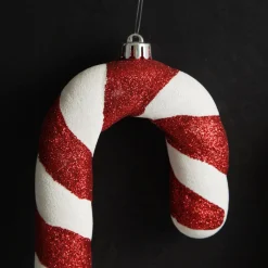 Medium Glitter Candy Cane Decorations - Set of 2 Discount
