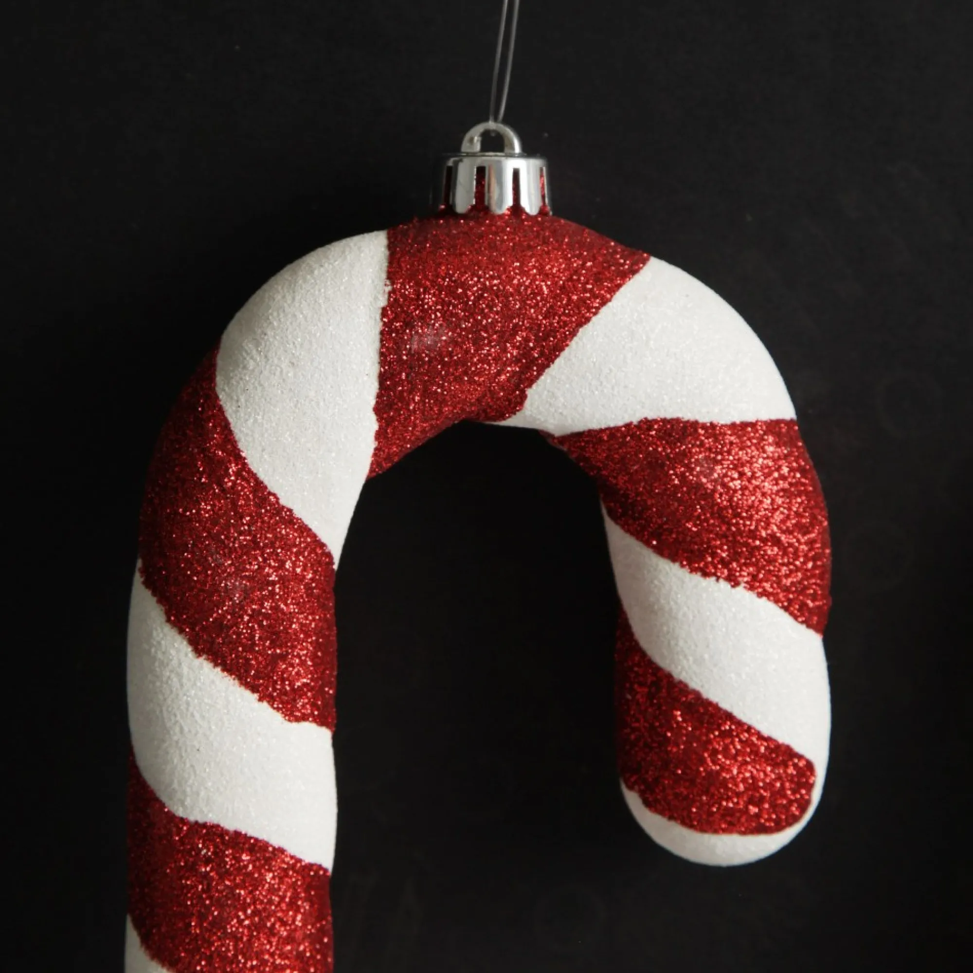 Medium Glitter Candy Cane Decorations - Set of 2 Discount