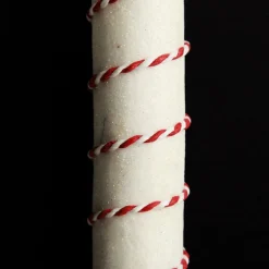 Medium Glitter with Braid and Twine Candy Cane Christmas Decoration - Set of 2 Clearance