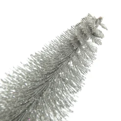 Medium Silver Glitter Bottle Brush Christmas Tree Clearance