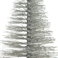 Medium Silver Glitter Bottle Brush Christmas Tree Clearance