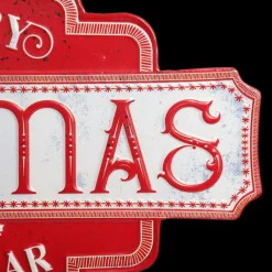 Merry Christmas and Happy New Year Retro Metal Christmas Sign Fashion