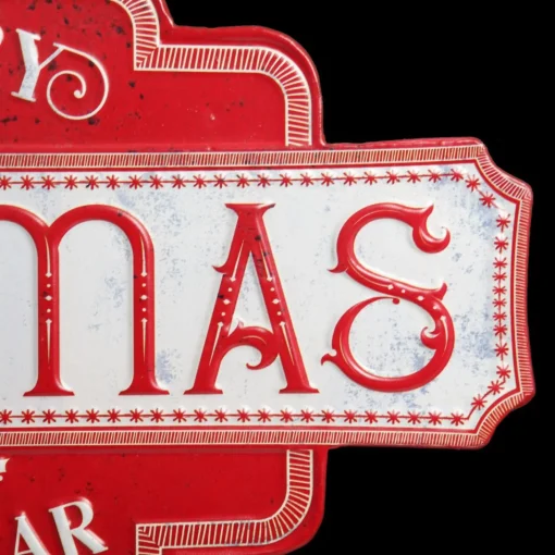Merry Christmas and Happy New Year Retro Metal Christmas Sign Fashion