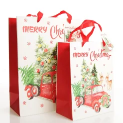 Merry Christmas Gift Bag - Red Ute with Deer Best