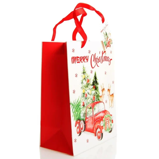 Merry Christmas Gift Bag - Red Ute with Deer Best