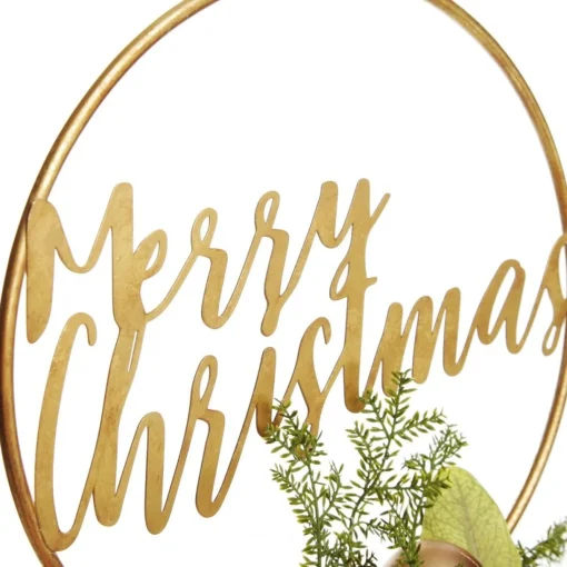 Merry Christmas Metal Hoop wth Florals Cheap