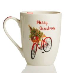 Merry Christmas Mug with Bicycle Outlet