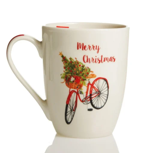 Merry Christmas Mug with Bicycle Outlet