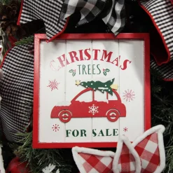 Merry Christmas Trees for Sale Wall Hanging Plaque Clearance