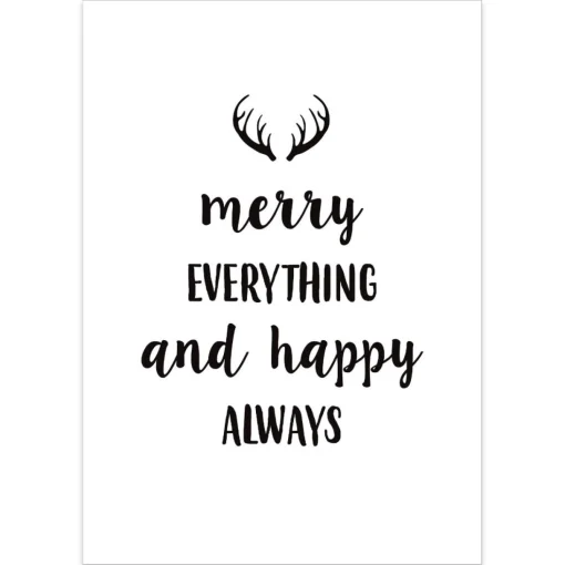 Merry Everything and Happy Always Christmas Poster Print Shop