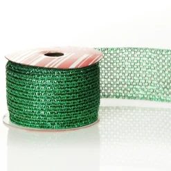 Metallic Green Wire Mesh Ribbon Best Sale