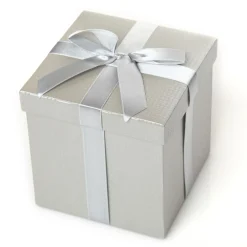 Metallic Silver Gift Box Best